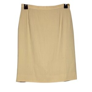 NWT GIORGIO ARMANI 100% Pure New Wool Skirt, Vestimenta Spa Cream, Size 42, US 6